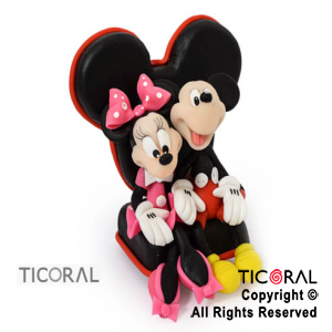 ADORNO SILLON MICKEY-Y MINNIE A. PORCELANA FRIA x 1